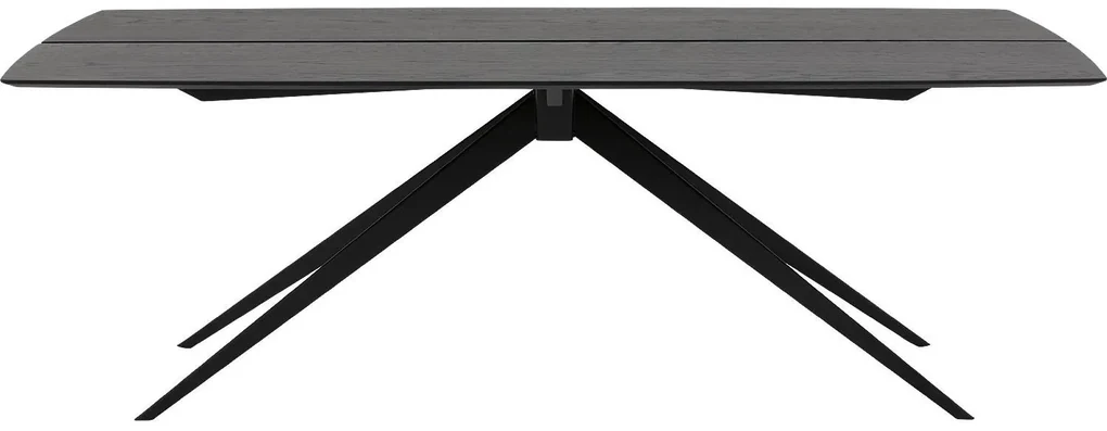 Goossens Excellent Eettafel Floyd, Semi rechthoekig 220 x 100 cm met split