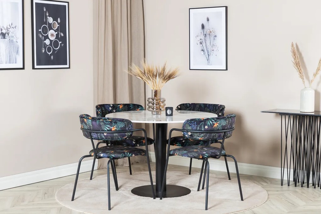 Jörn Eetkamerstoel - Livia - Bloemenprint - Fluweel - Jörn