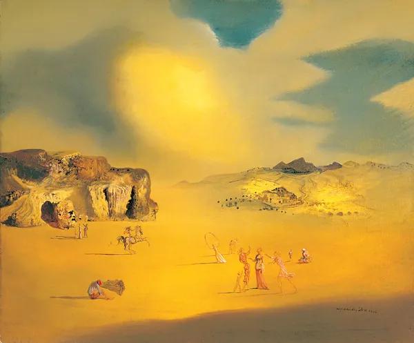 Paysage paien moyen Kunstdruk, Salvador Dalí, (70 x 50 cm)