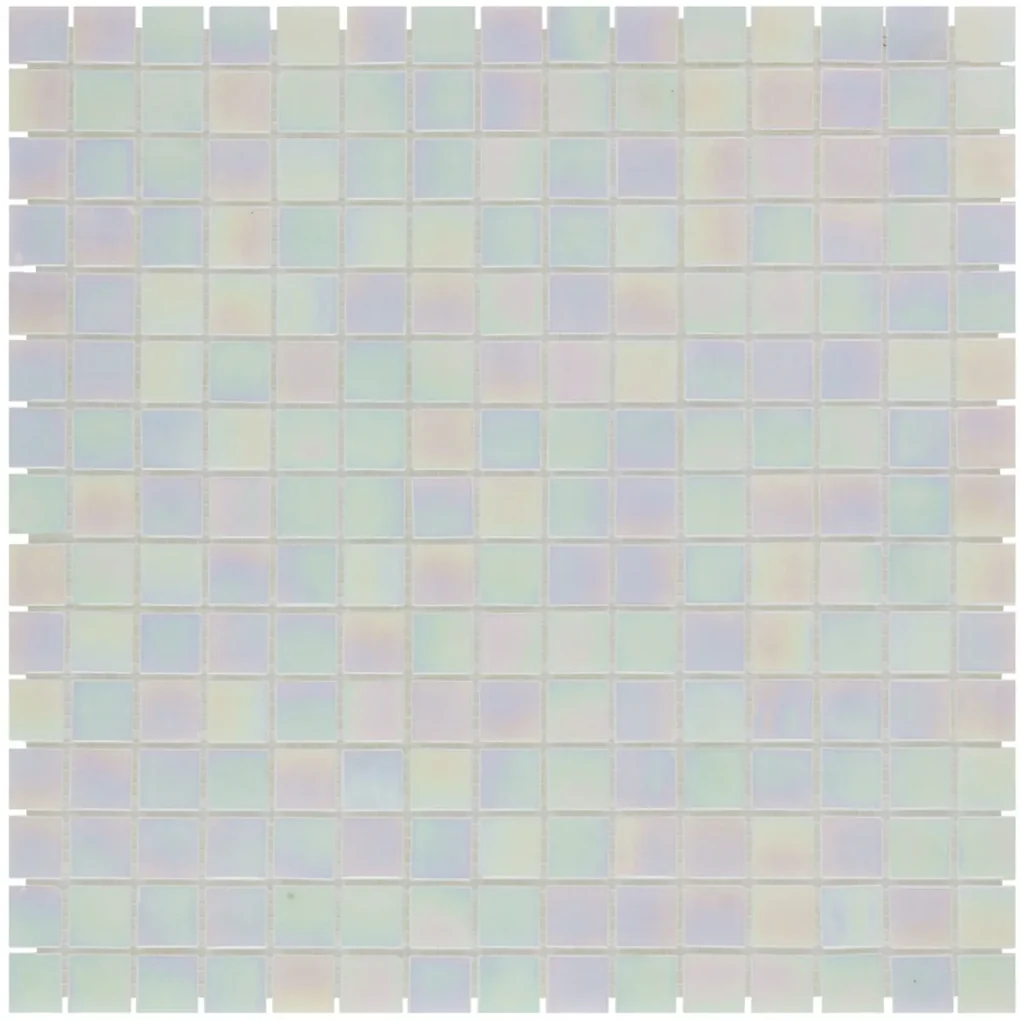 The Mosaic Factory Amsterdam vierkante glasmozaïek tegels 32x32 gebroken wit parel