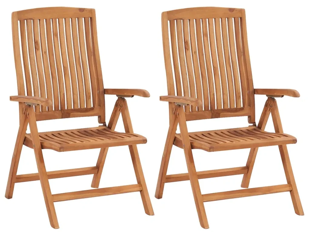 vidaXL Tuinstoelen 2 st met heldergroene kussens massief teakhout