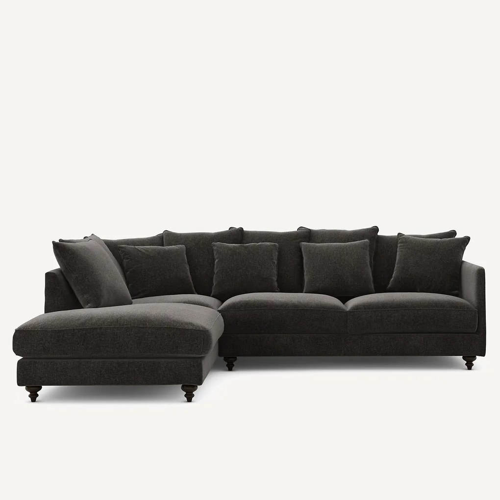 Hoekslaapbank in chenille fluweel, Lazare