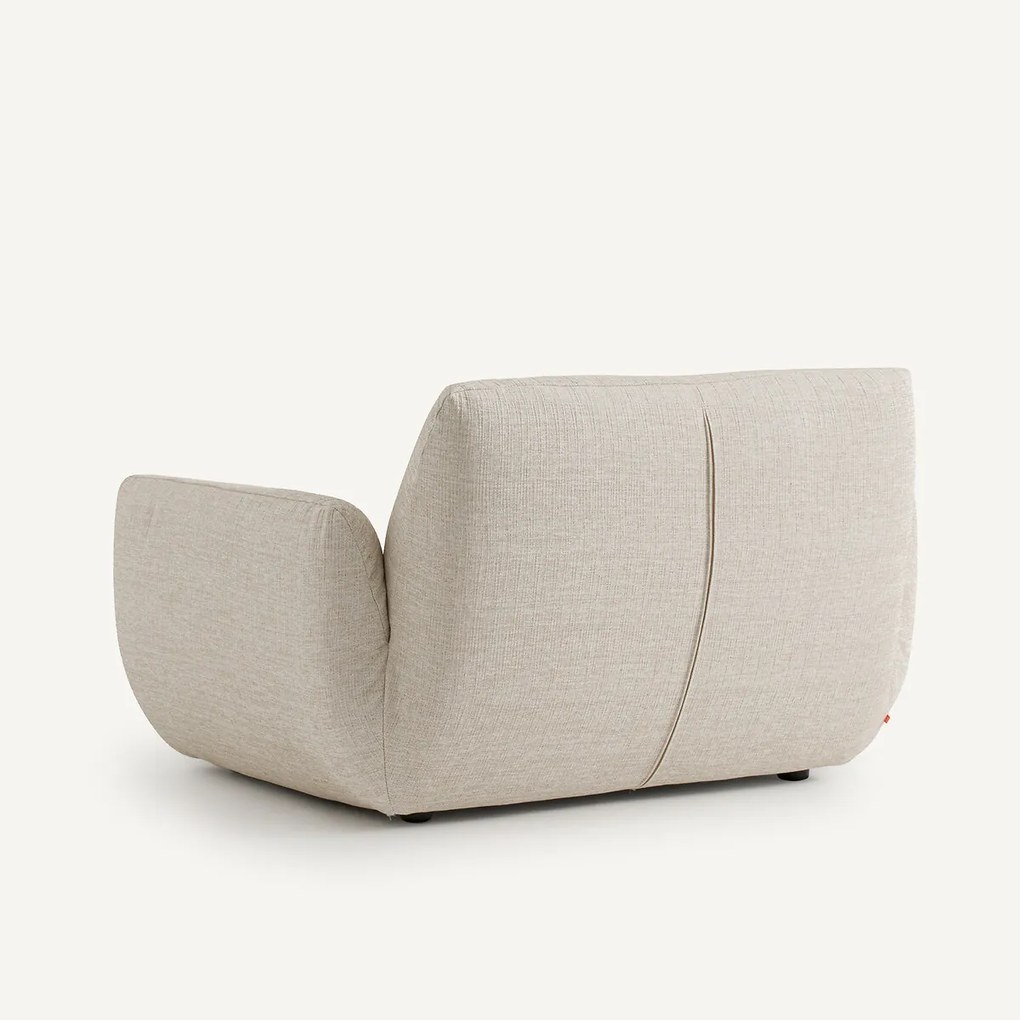 Fauteuil in canvas stof, Spogano