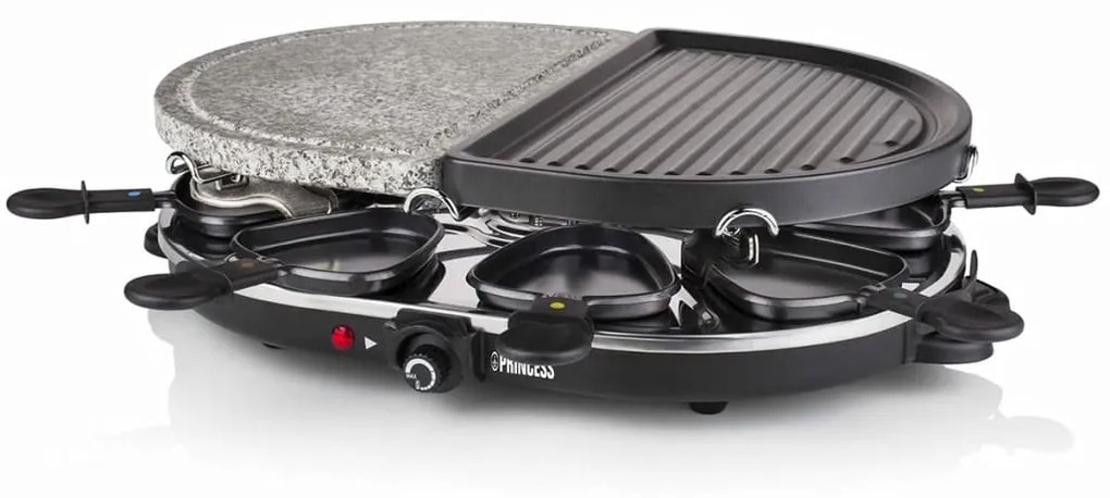 Princess Ovale steengrill/gourmetstel met 8 pannetjes 1200 W 162710