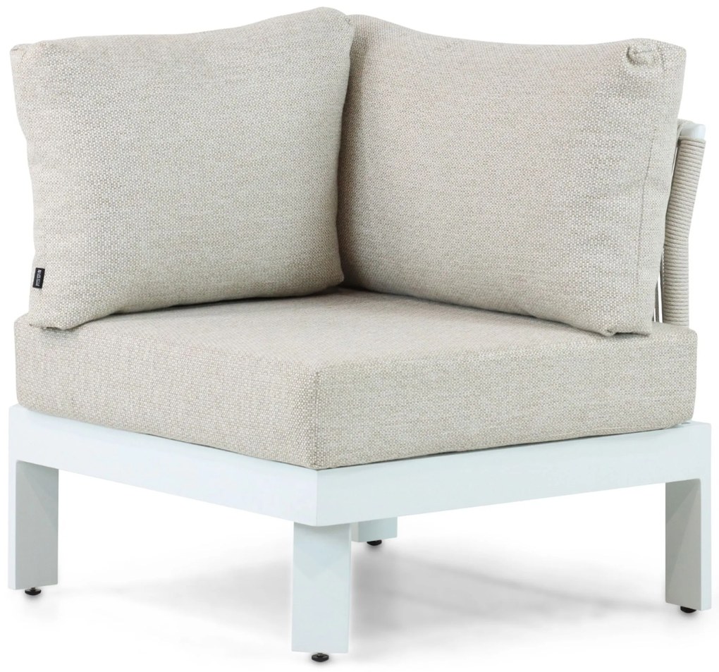 Hoek loungeset 6 personen Aluminium Wit  Lifestyle Garden Furniture Lorenzo