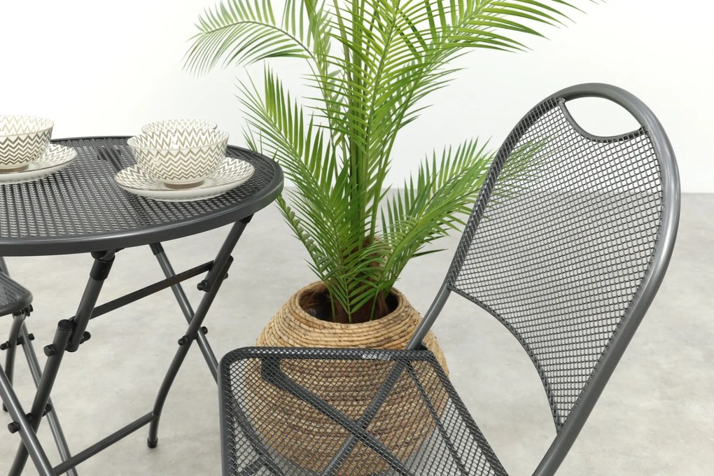 Royal Garden inklapbare balkonset 3-delig strekmetaal