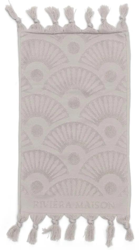Rivièra Maison - RM Wave Guest Towel light sand 50x30 - Kleur: beige