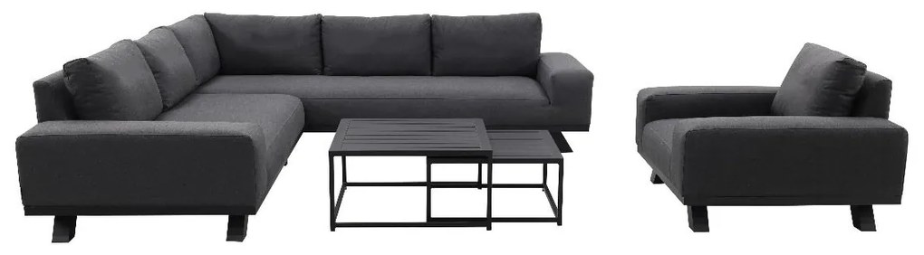 Barcelona/Royalty Sunbrella loungeset - Sooty - 5-delig incl. loungestoel OP=OP