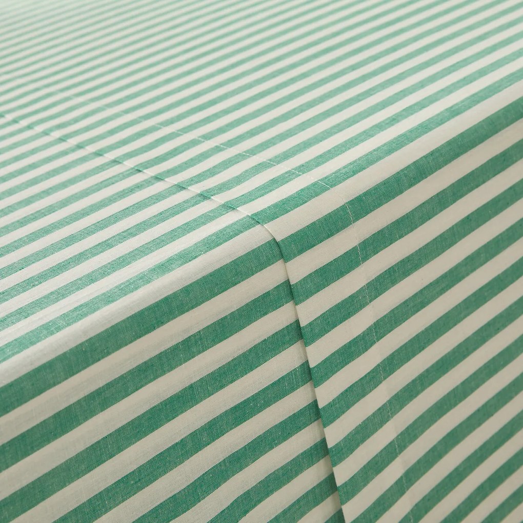 Katoenen plat laken, groen, Soizic