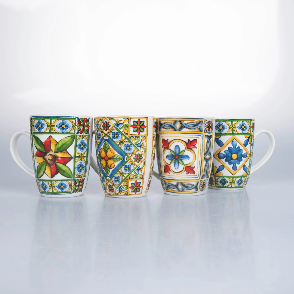 Set van 4 mokken Costiera | Villa D'Este Home Tivoli