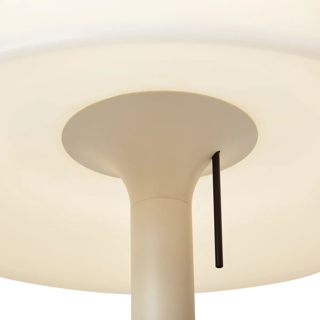 Scandinavische buiten vloerlamp beige met witte kap IP44 - Mississippi Modern E27 IP44 Scandinavisch Buitenverlichting rond