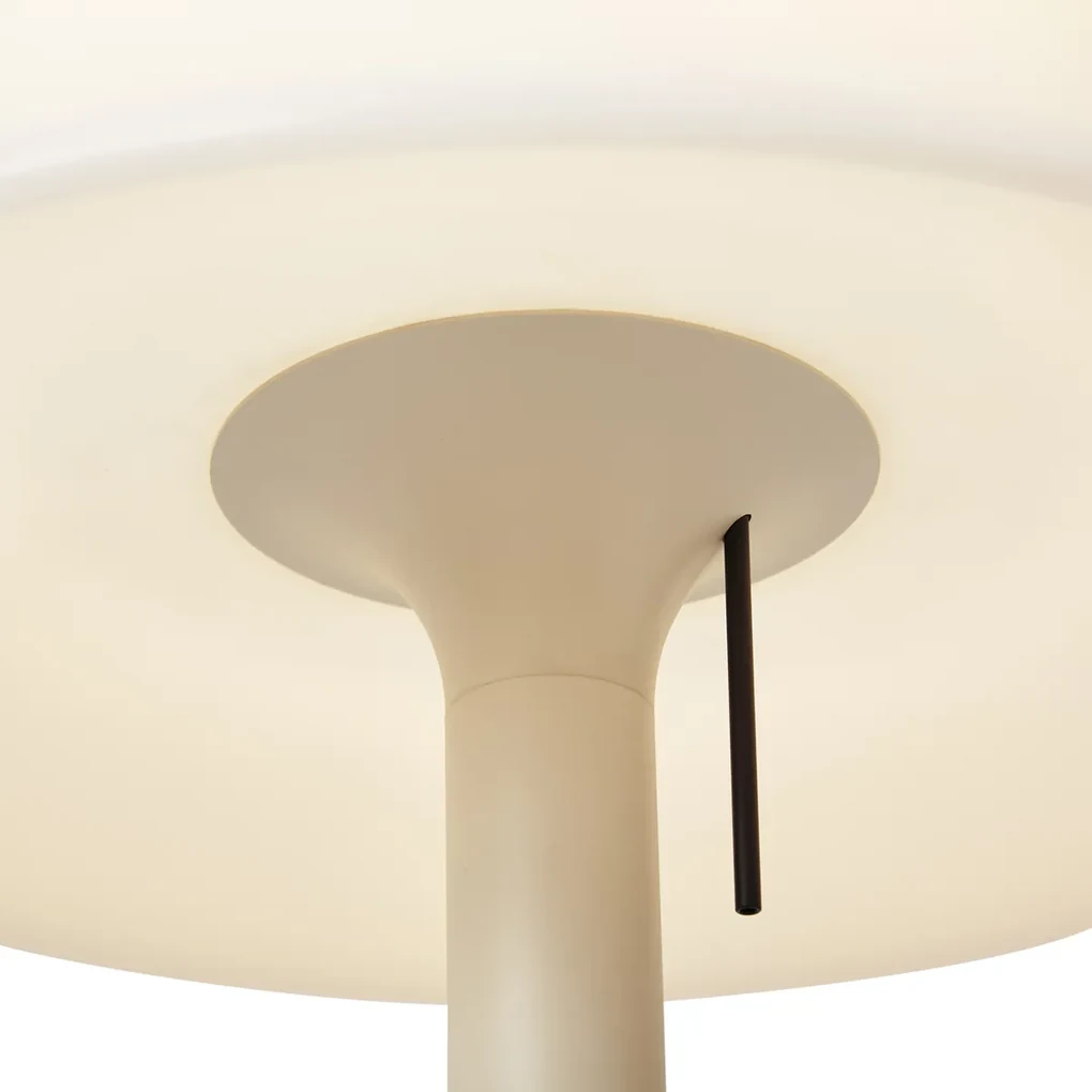 Scandinavische buiten vloerlamp beige met witte kap IP44 - Mississippi Modern E27 IP44 Scandinavisch Buitenverlichting rond