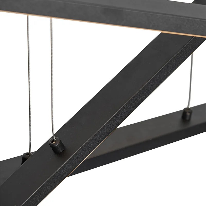 Hanglamp zwart incl. LED 3-staps dimbaar 3-lichts - Jolanta