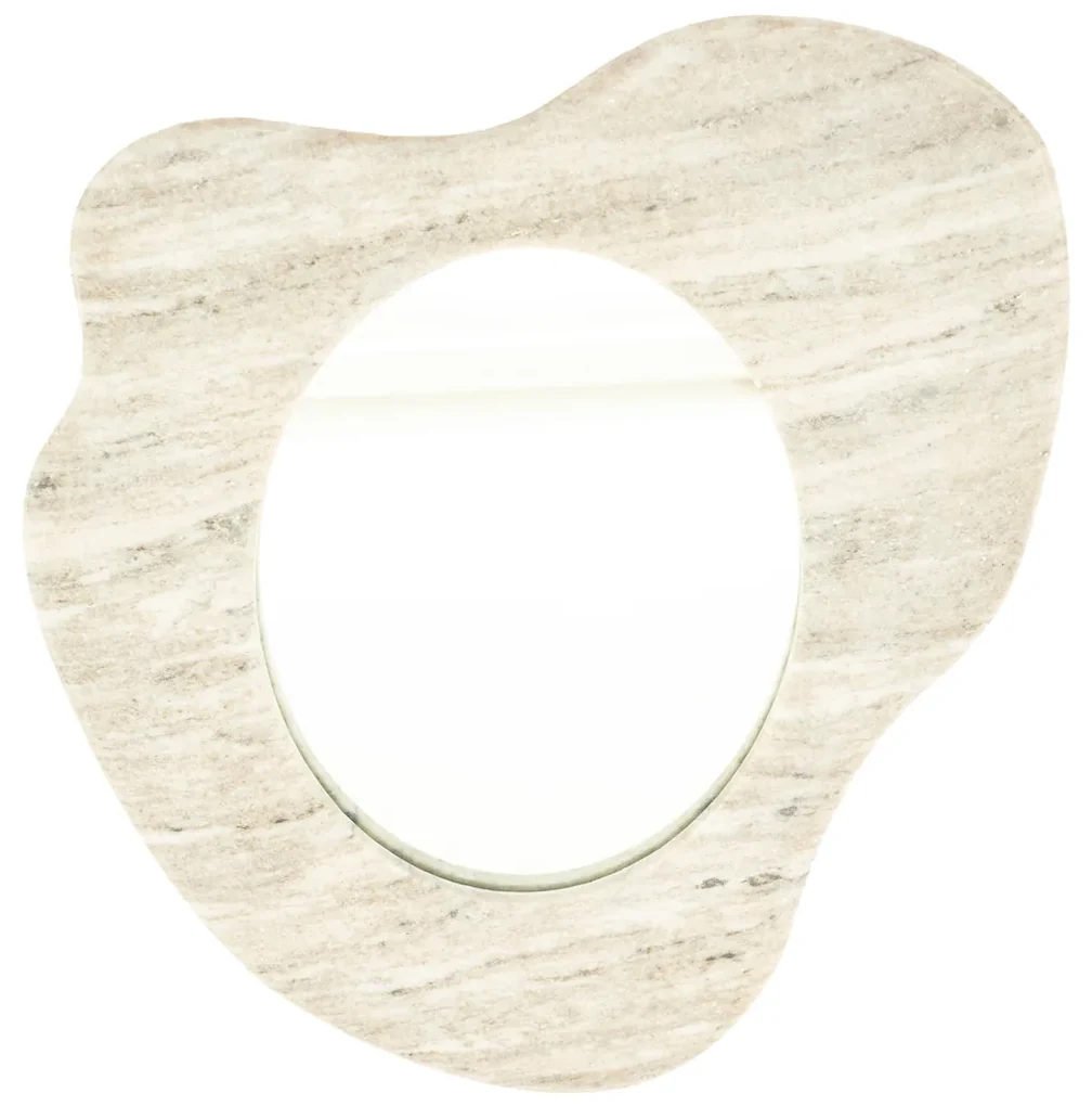 By-Boo Muna Marmer Spiegel Organische Vorm - 47x3cm