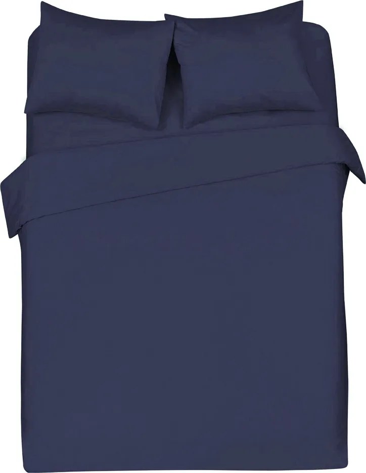 Dekbedovertrek Queen - 100% katoensatijn - 240x200/220 - blauw