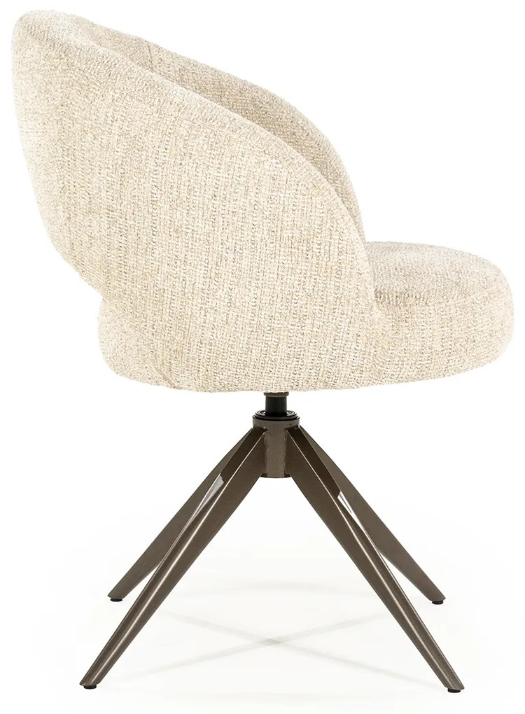 Eleonora Alissa Ronde Eetkamerstoel Beige