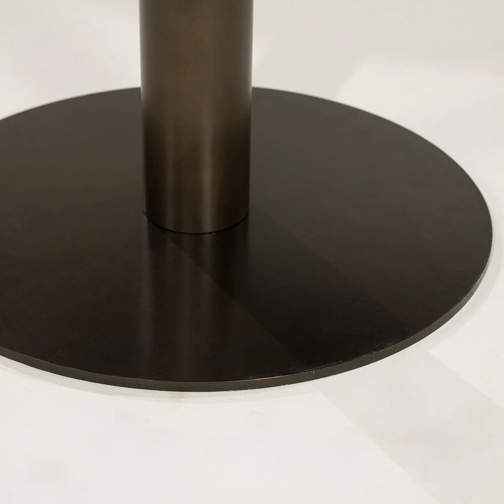 Marmeren Eettafel Bronze Poot - 127 X 127cm.