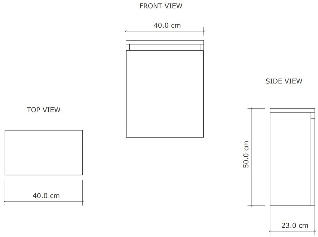 Gliss Design Echo toiletmeubel 40cm olijfgroen met toppaneel wit mat