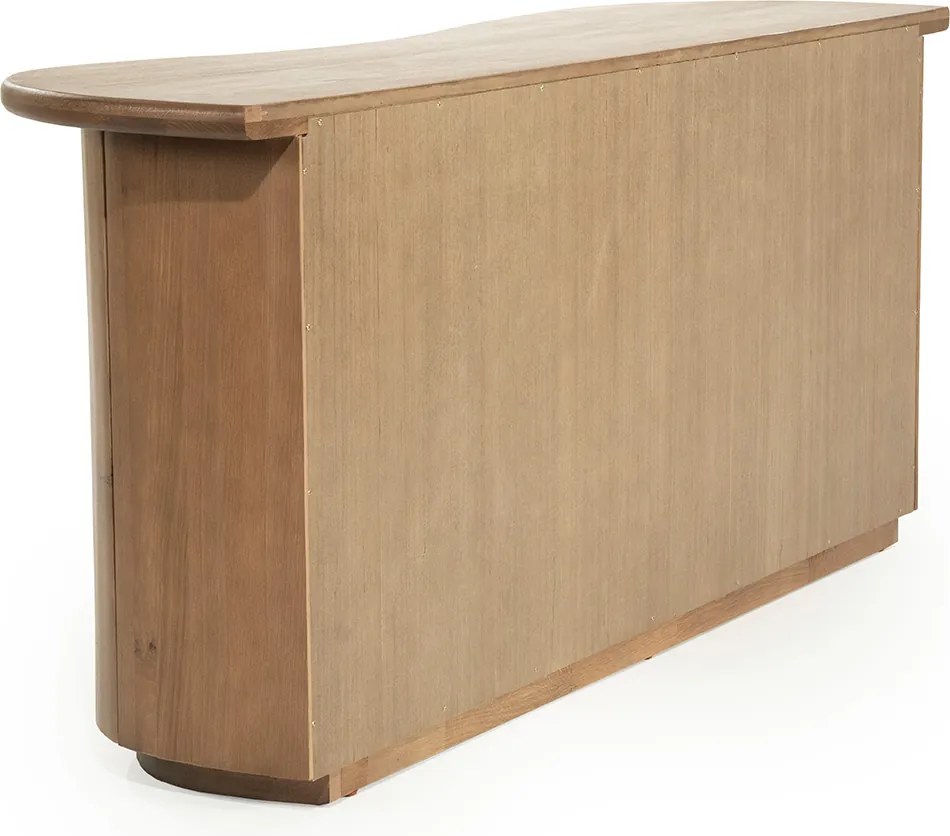 Eiken Dressoir Golvend Design Bruin - 180x50x80cm.