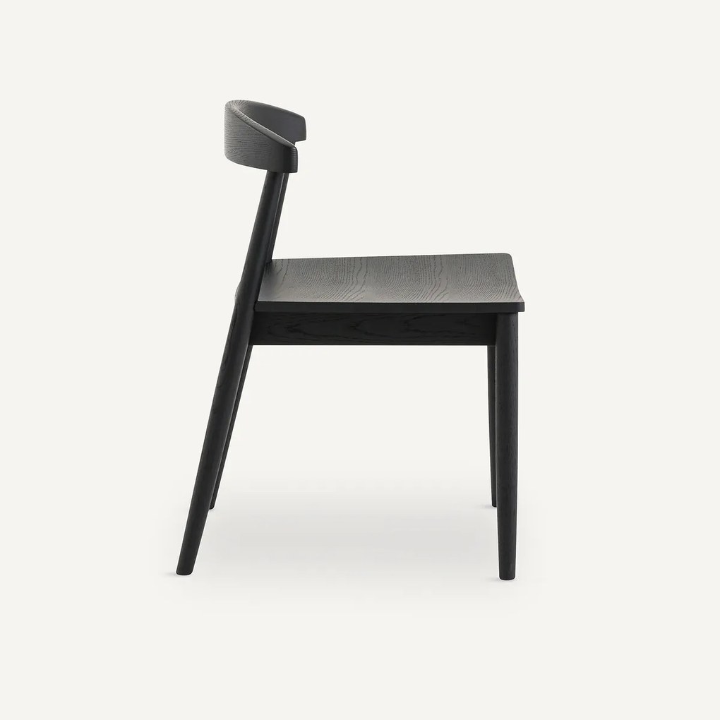 Set van 2 stoelen in eik met zwarte tint, Galb