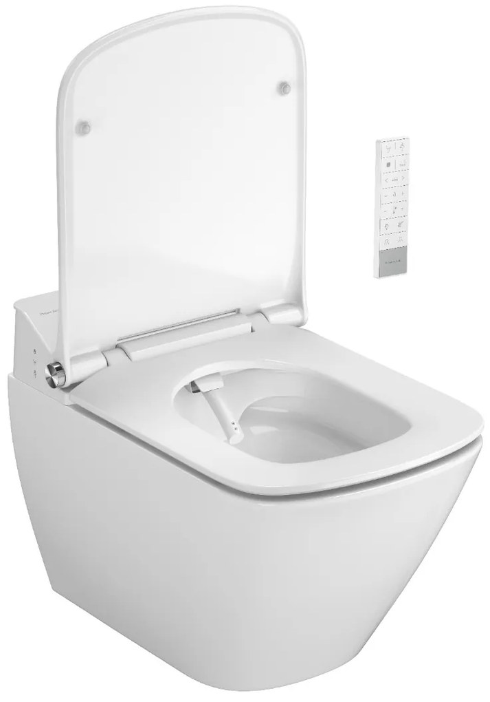 Plazan Genera Comfort Square douche wc randloos met softclose zitting