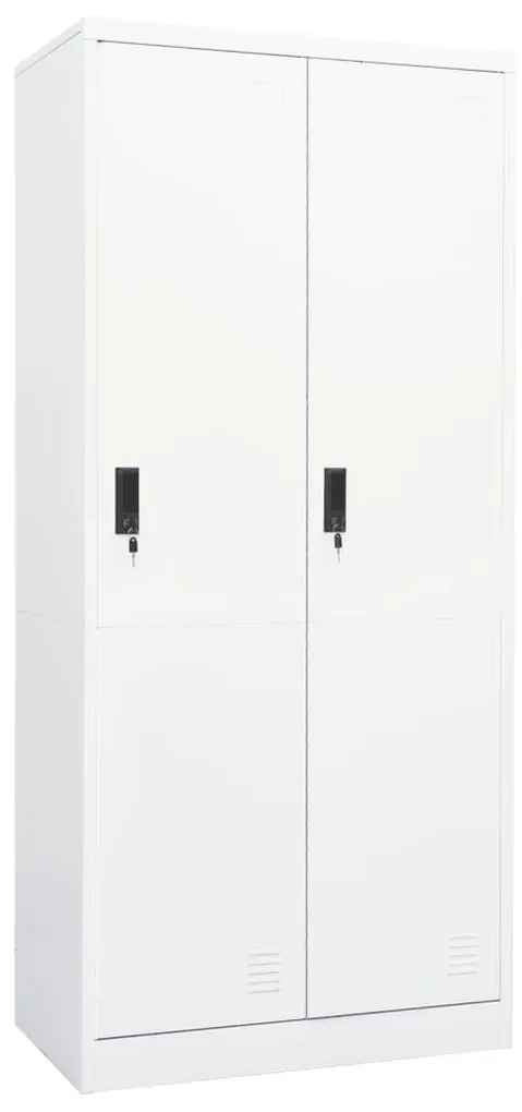 vidaXL Kledingkast 80x50x180 cm staal wit