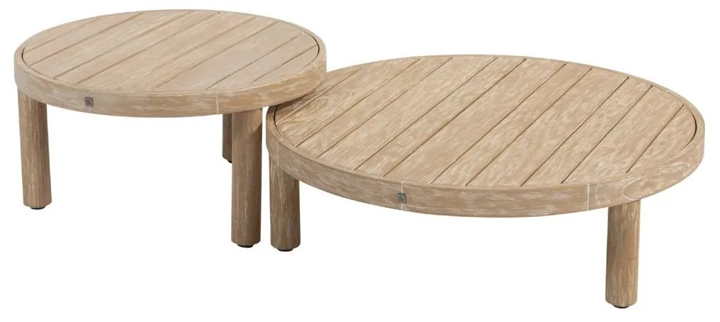 4 Seasons Outdoor Sem loungetafel geborsteld teak Ø 60 x 32 cm  Loungetafel    houtkleur weerbestendig