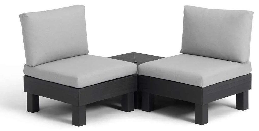 Keter Balkon loungeset 3-delig donker grijs