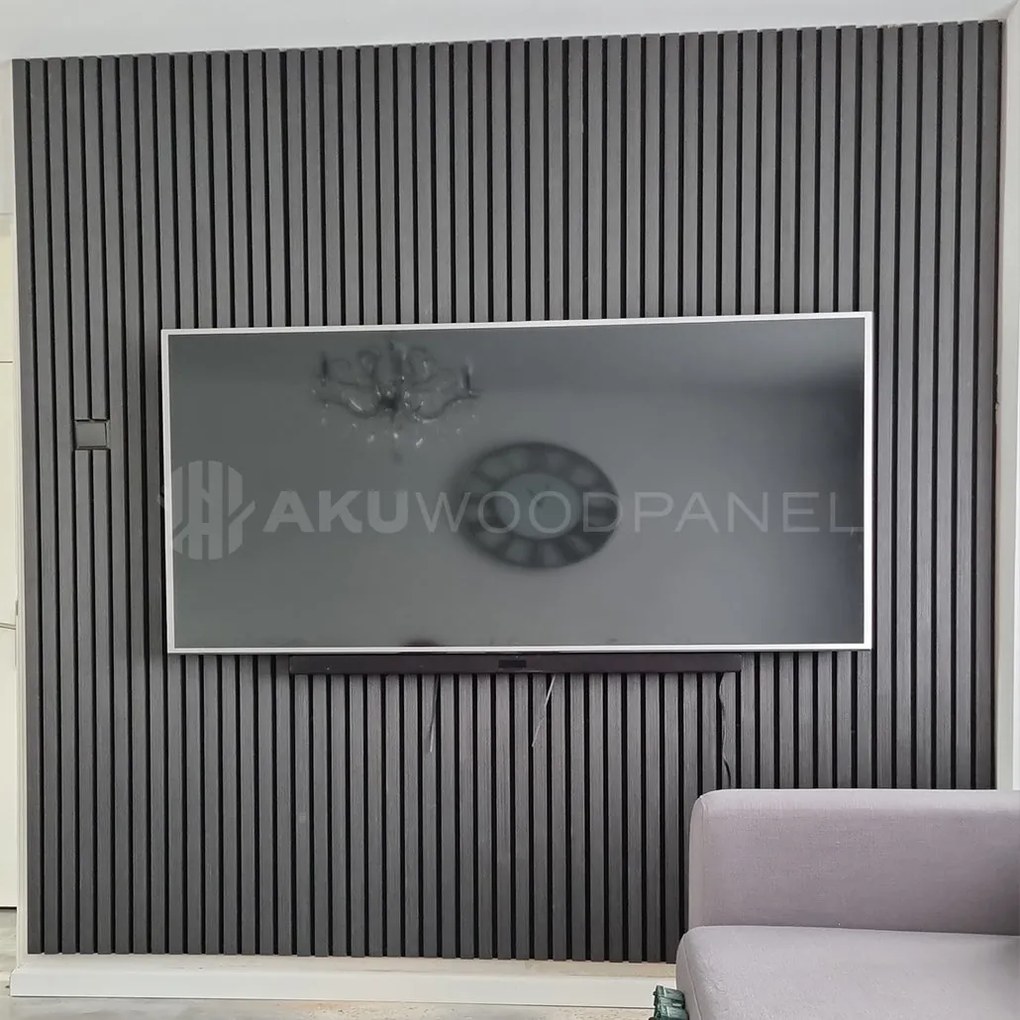 AkuPanel 240 cm Grijs Walnoot - Akoestische panelen