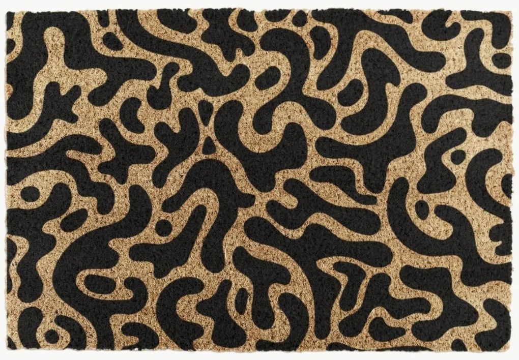 Handgemaakte kokos deurmat Blobs