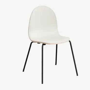 Set Van 2 Maeve Eetkamerstoelen Stof Wit - Sklum