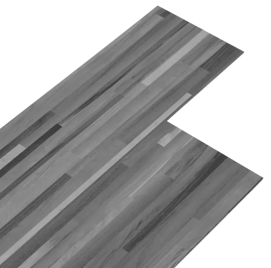 vidaXL Vloerplanken zelfklevend 4,46 m² 3 mm PVC gestreept grijs