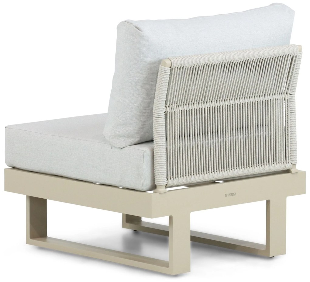 Hoek loungeset 6 personen Aluminium Taupe Lifestyle Garden Furniture Lorenzo