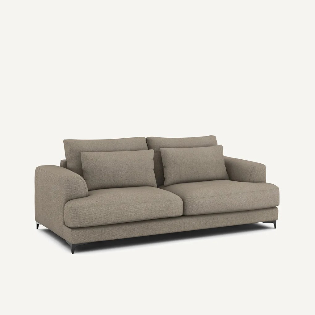3-zits slaapbank met textuur linnen viscose, Marsile