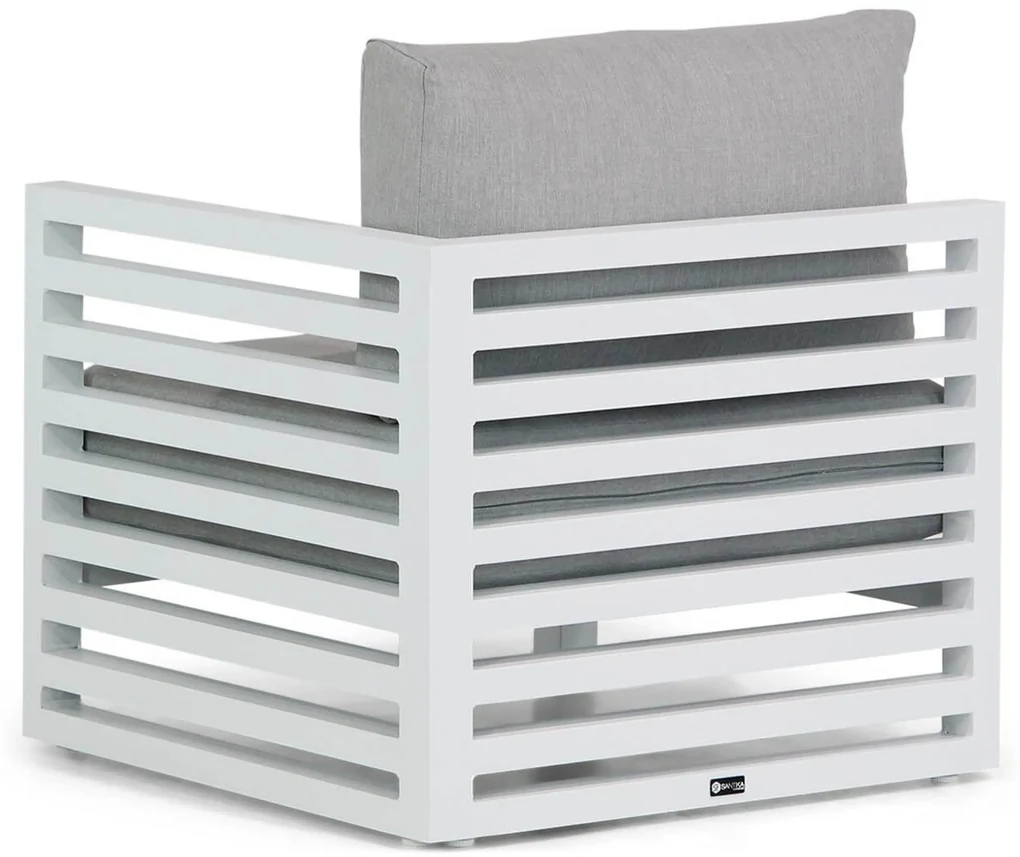 Hoek loungeset 2 personen Aluminium Wit Santika Furniture Santika Jaya