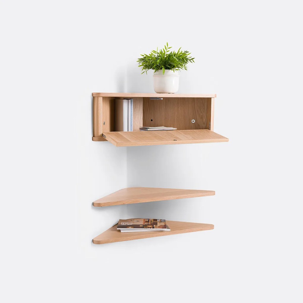 Hoekconsole met 2 legplanken Tarubia