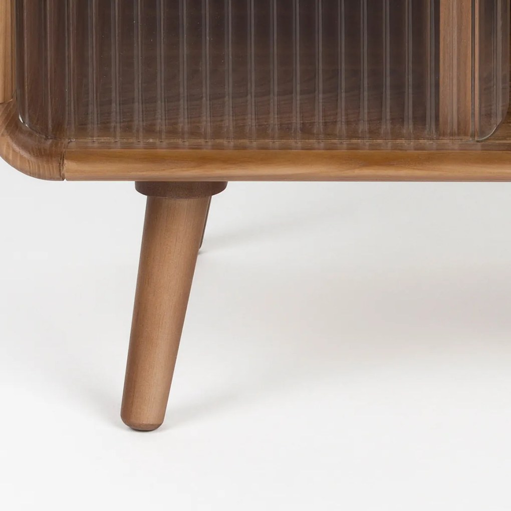 Zuiver Rise Walnut Design Nachkastje Gebogen Walnoot - 50x40x55cm.
