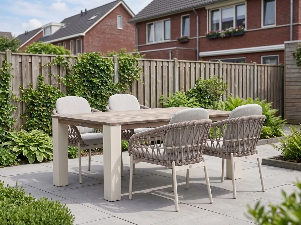 Diningset Bellagio  | 4 personen | Tuinset teakhout | 5-delig | Kees Smit Tuinmeubelen