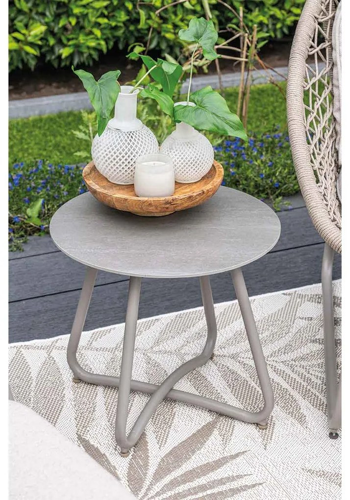 Garden Impressions Roswell loungestoelen - Fons bijzettafel Ø45x41 cm