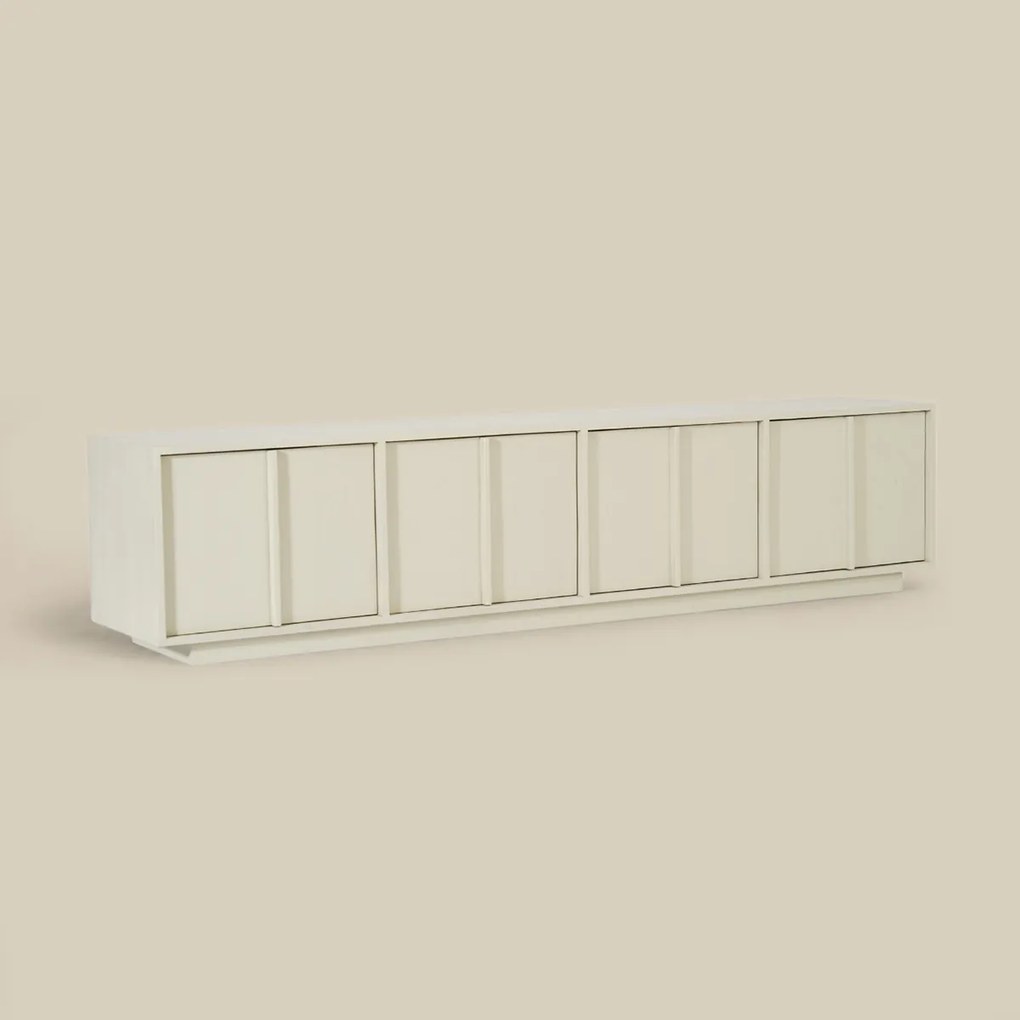 Beige Tv-meubel Japandi 200 Cm - 200x40x45cm.