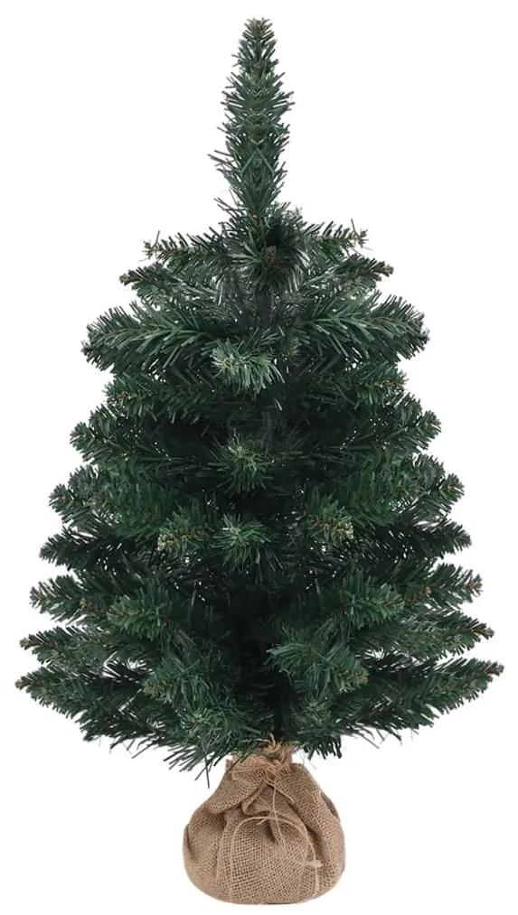vidaXL Kunstkerstboom met standaard 60 cm PVC groen