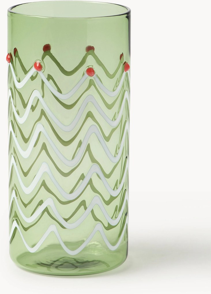 Mondgeblazen kerst highballglazen Girla, 4-delig