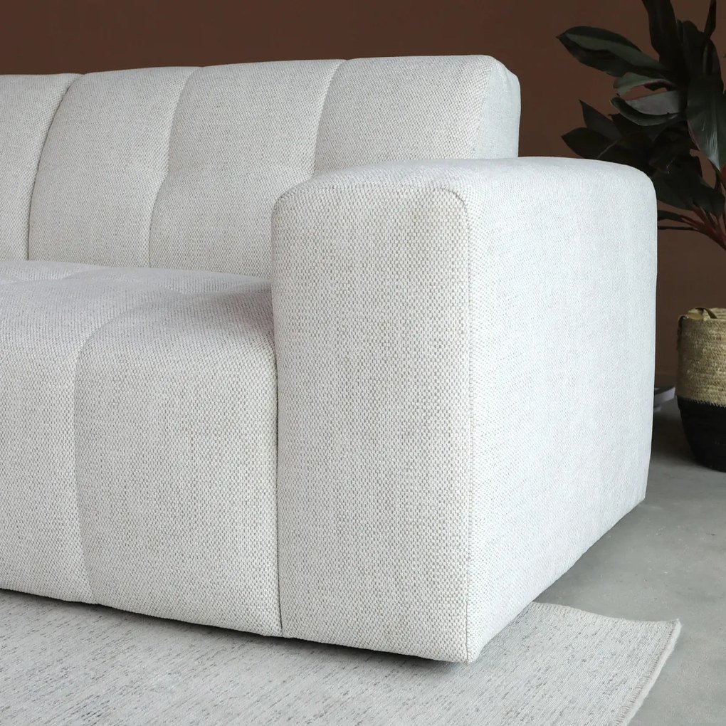 PEPP Interiors Wave Hoekbank Met Ruiten Ivoor