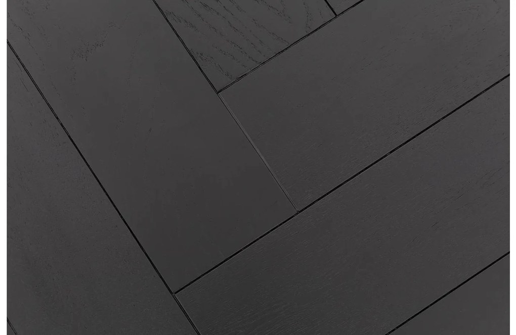Goossens Salontafel Carte rond, hout eiken zwart, elegant chic, 80 x 46 x 80 cm