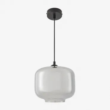 Lorain Plafondlamp Van Metaal En Glas Zwart - Sklum