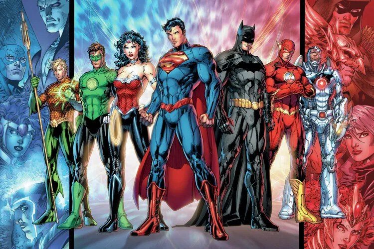 Kunstafdruk Justice League - United