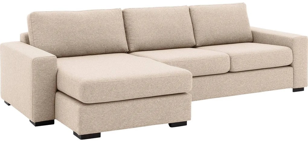 Goossens Hoekbank Lucca Met Chaise Longue wit, stof, stijlvol landelijk