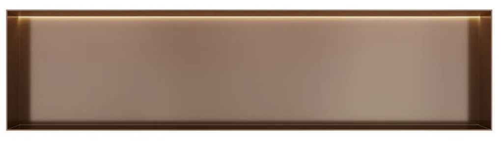 Hotbath &More frameless inbouwnis met verlichting 30x120x10cm tuscan bronze