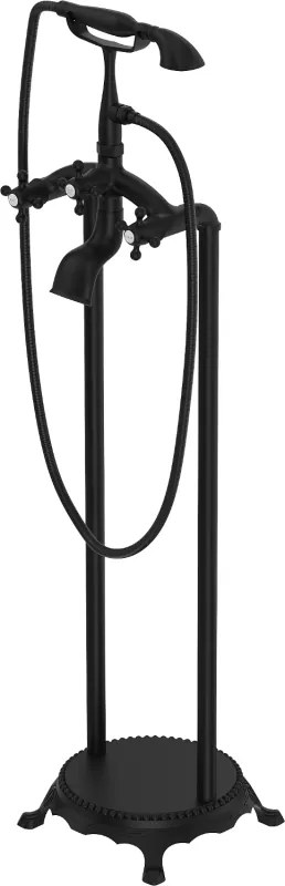 Mexen Retro vrijstaande badkraan, zwart - 75933-70