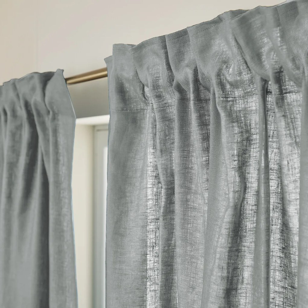 Gordijn van gewassen Linnen met ruflette-afwerking, Private